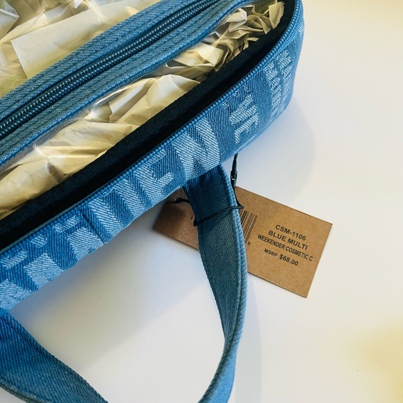 Steve Madden Denim Cosmetic Travel Bag - NWT - Picture 4 of 9